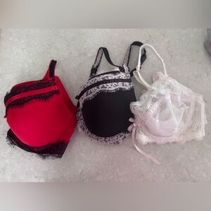 Old Navy Sheer Lace Bra - Pink & White